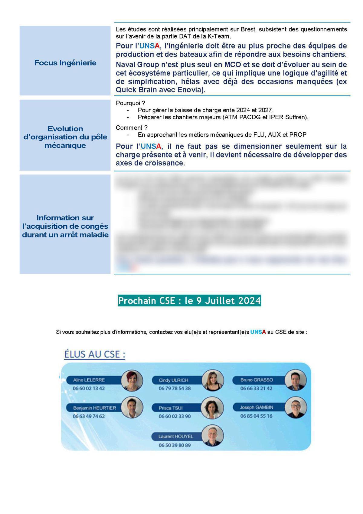 CSE de Toulon - Réunion du 11 juin 2024 - Compte-rendu CSE de Toulon - Réunion du 11 juin 2024 - Compte-rendu