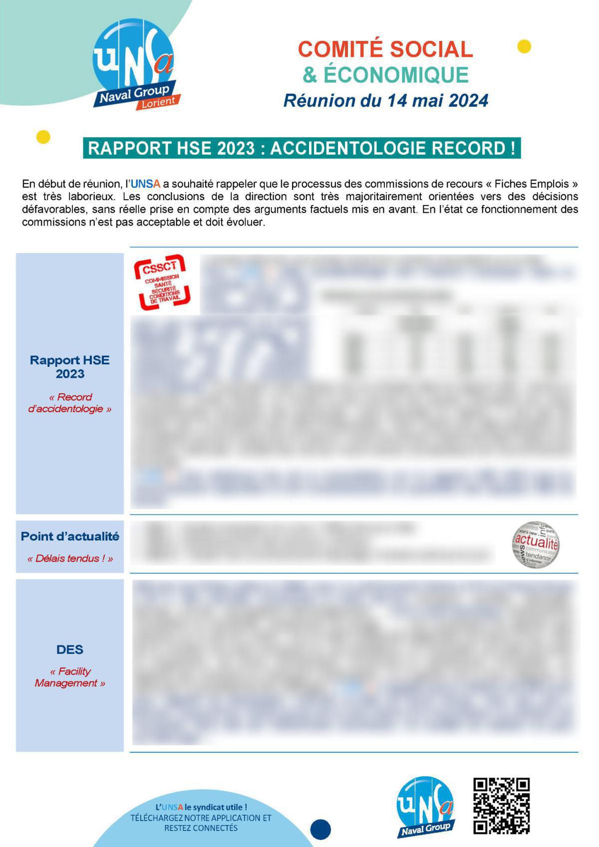 CSE de Lorient - Réunion du 14 mai 2024 - Compte rendu CSE de Lorient - Réunion du 14 mai 2024 - Compte rendu