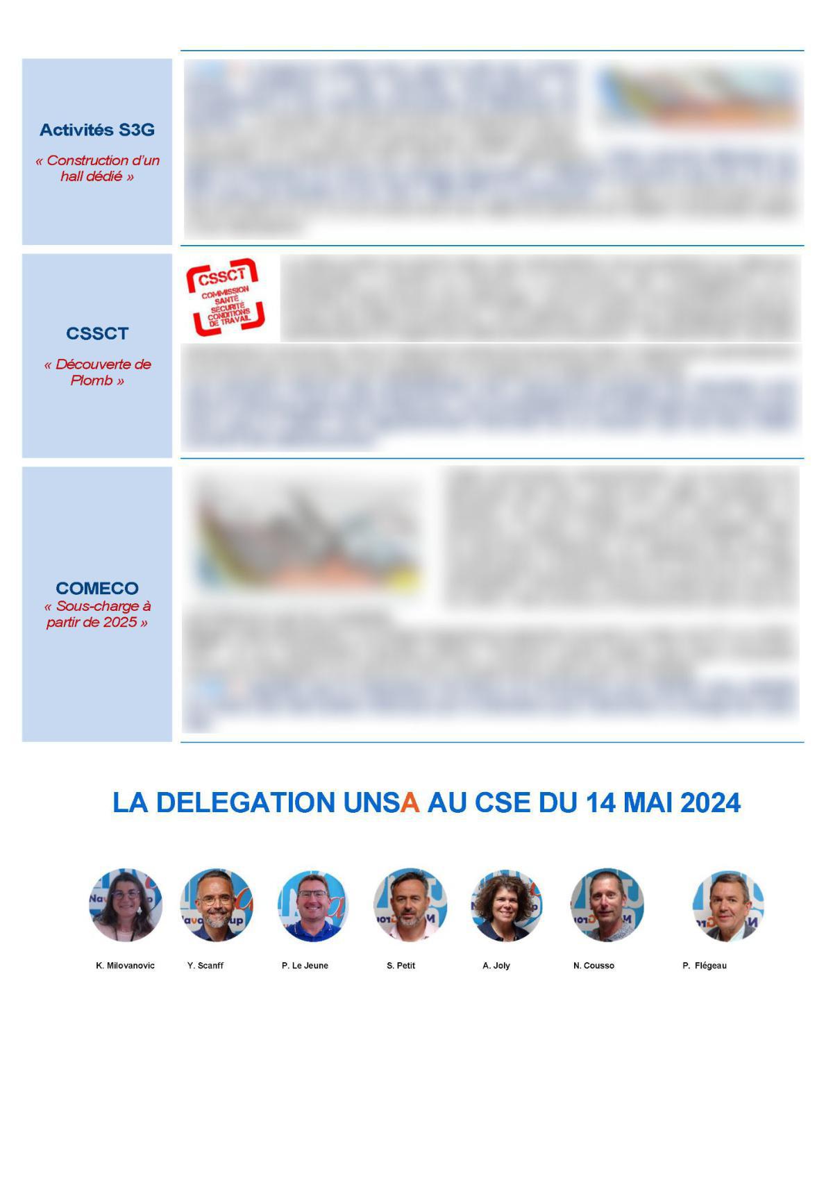 CSE de Lorient - Réunion du 14 mai 2024 - Compte rendu
