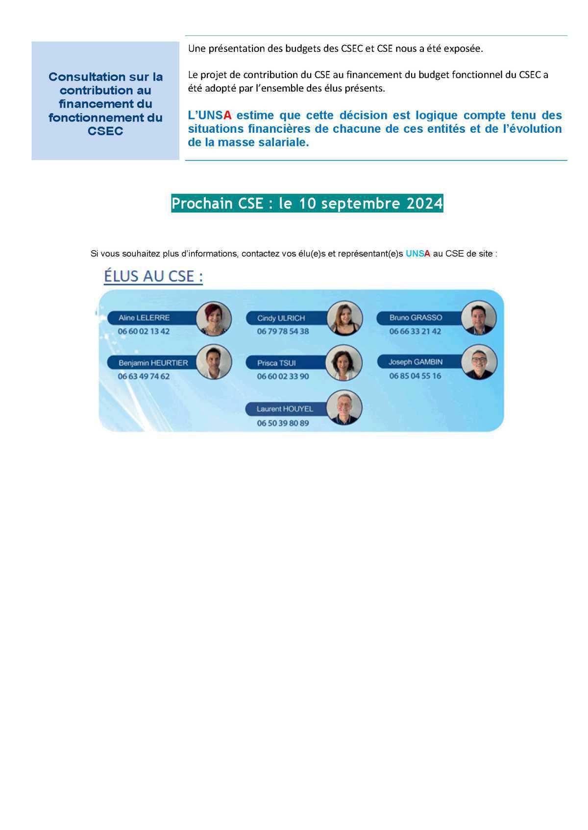 CSE de Toulon - Réunion du 9 juillet 2024 - Compte-rendu CSE de Toulon - Réunion du 9 juillet 2024 - Compte-rendu