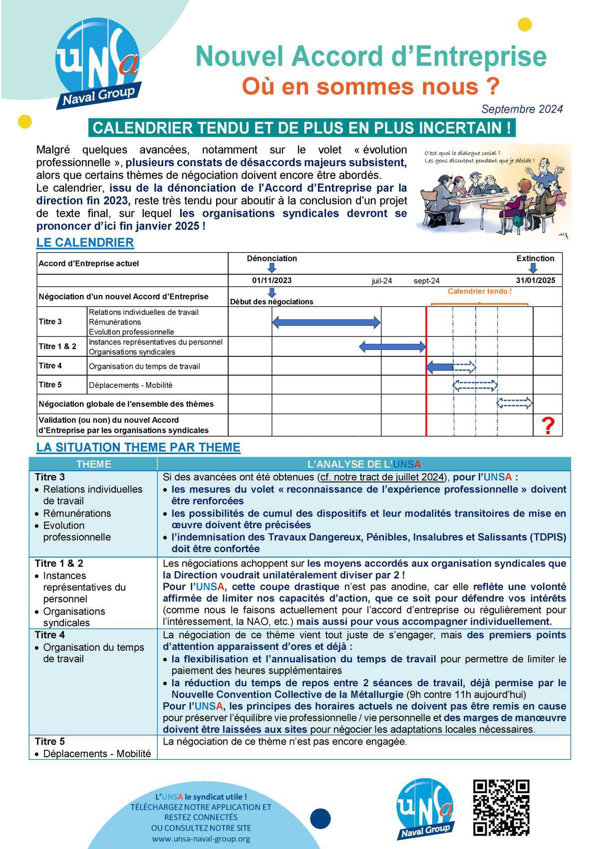 Négociation de l'Accord d'Entreprise : Où en sommes nous ?