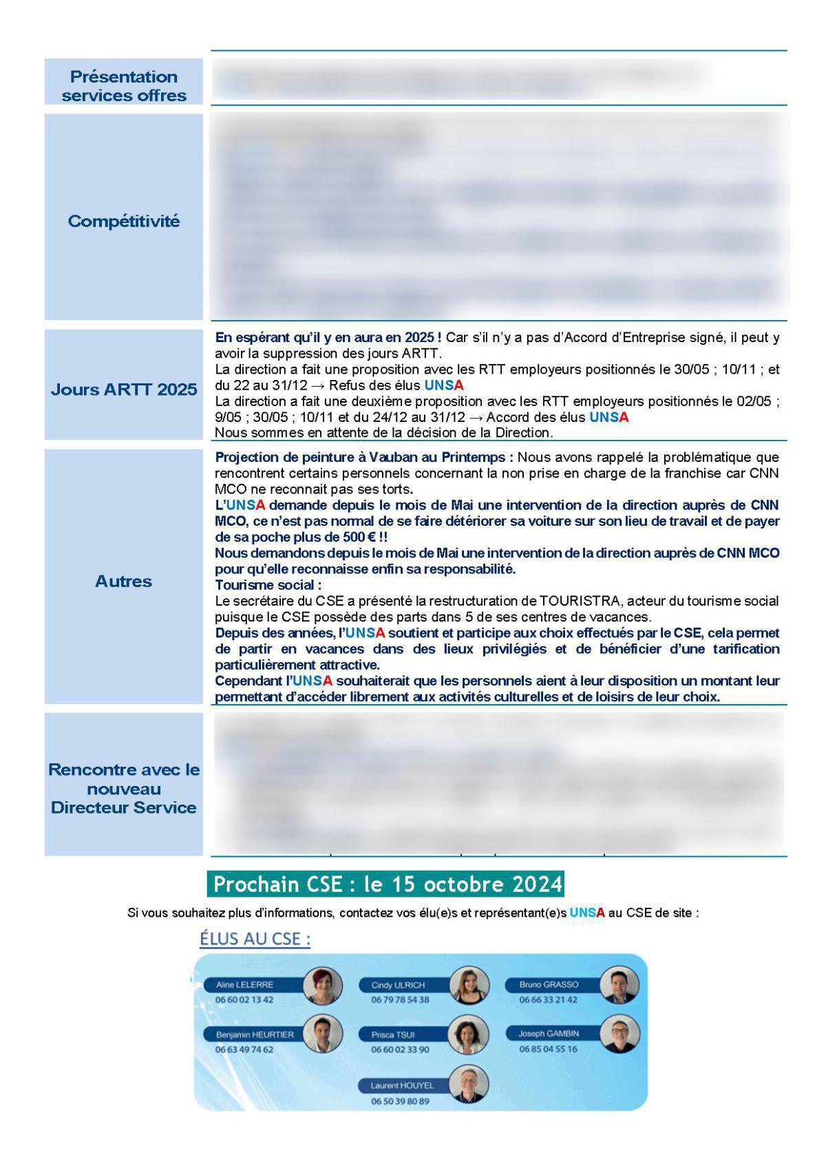 CSE de Toulon - Réunion du 10 septembre 2024 - Compte-rendu CSE de Toulon - Réunion du 10 septembre 2024 - Compte-rendu