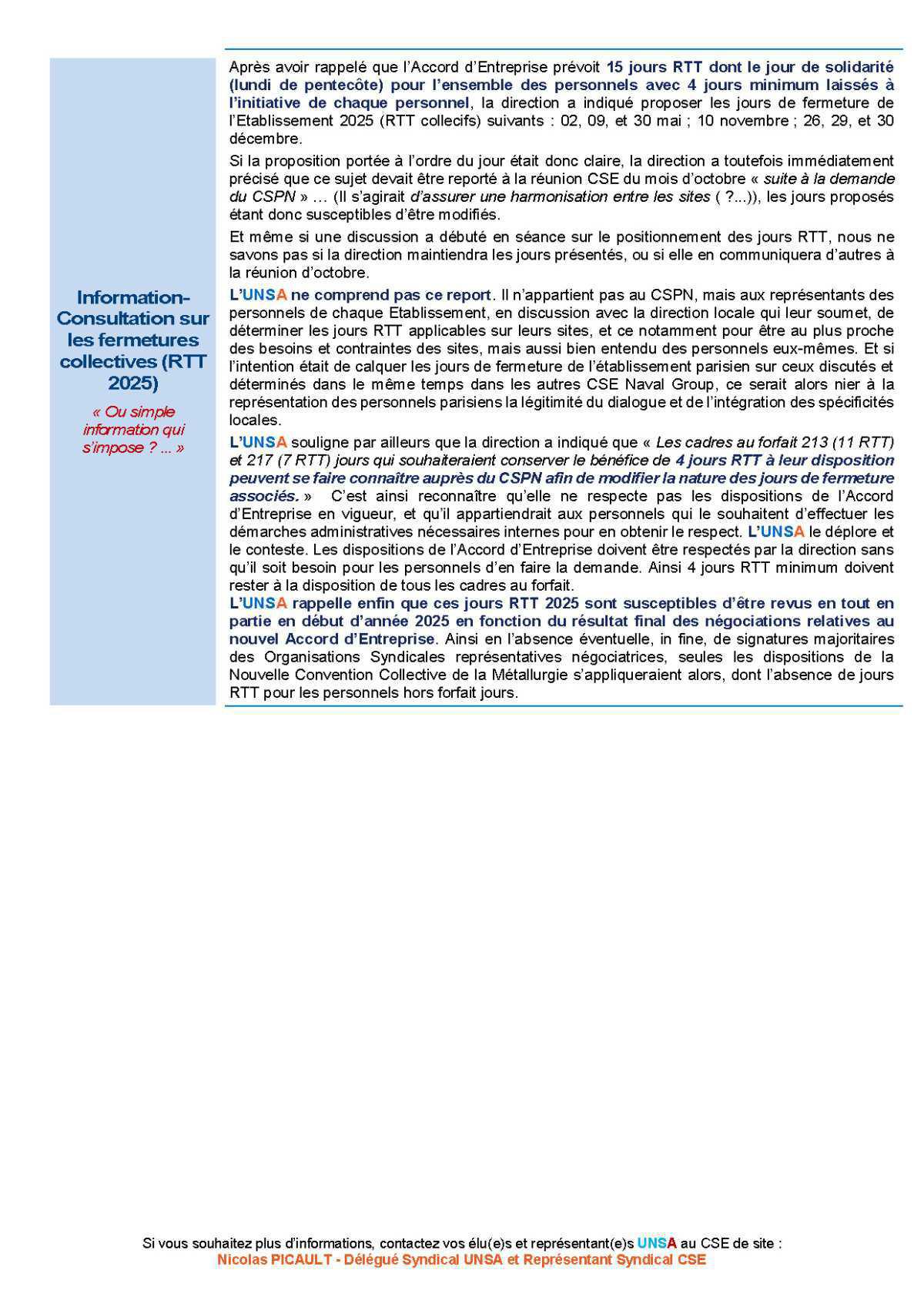 CSE Région Parisienne - Réunion du 10 septembre 2024 - Compte rendu CSE Région Parisienne - Réunion du 10 septembre 2024 - Compte rendu