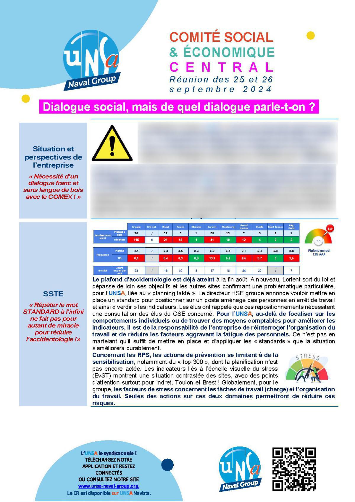 Réunion des 25 et 26 septembre - Compte rendu