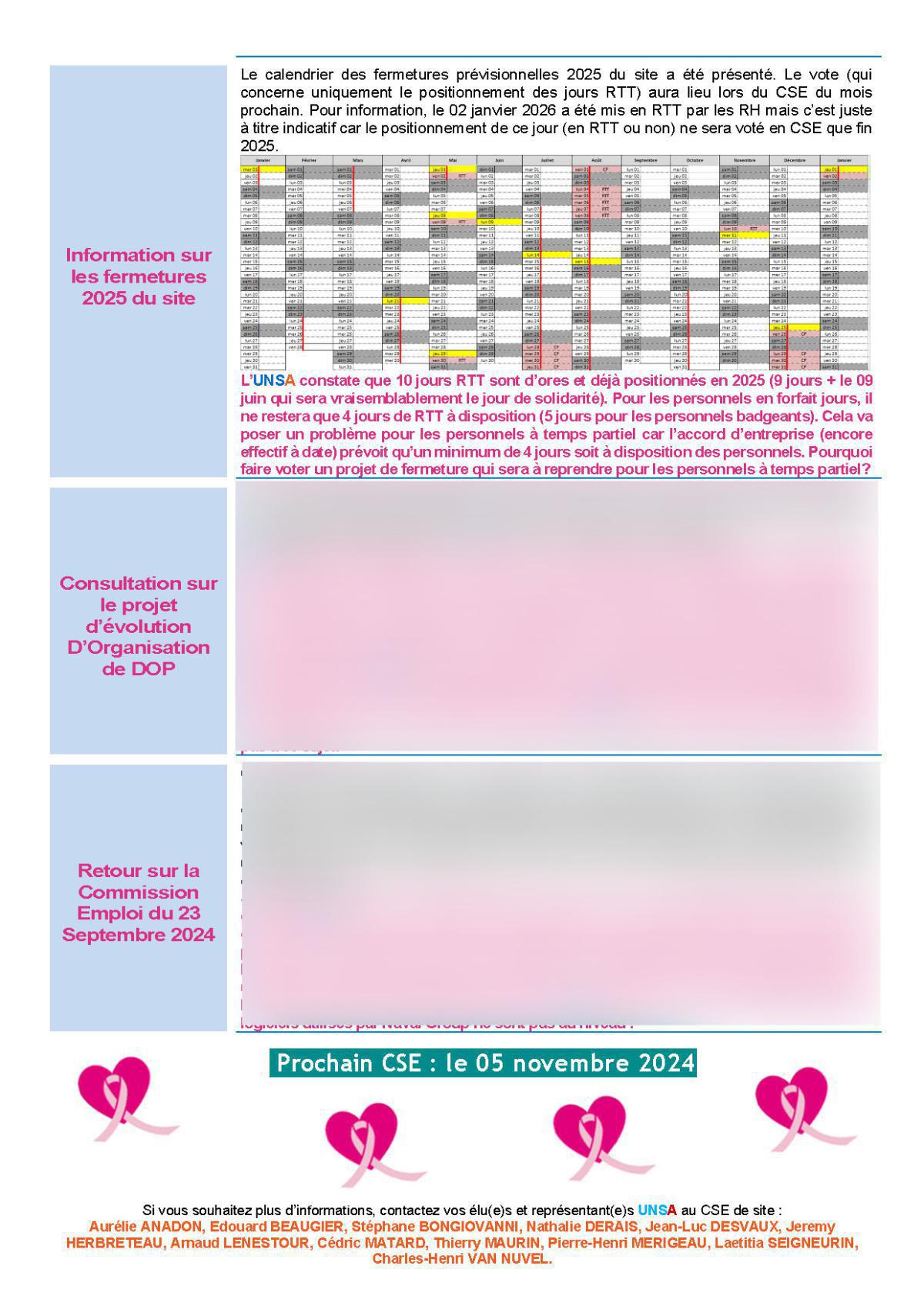 CSE de Ruelle - Réunion du 14 Octobre 2024 - Compte rendu CSE de Ruelle - Réunion du 14 Octobre 2024 - Compte rendu