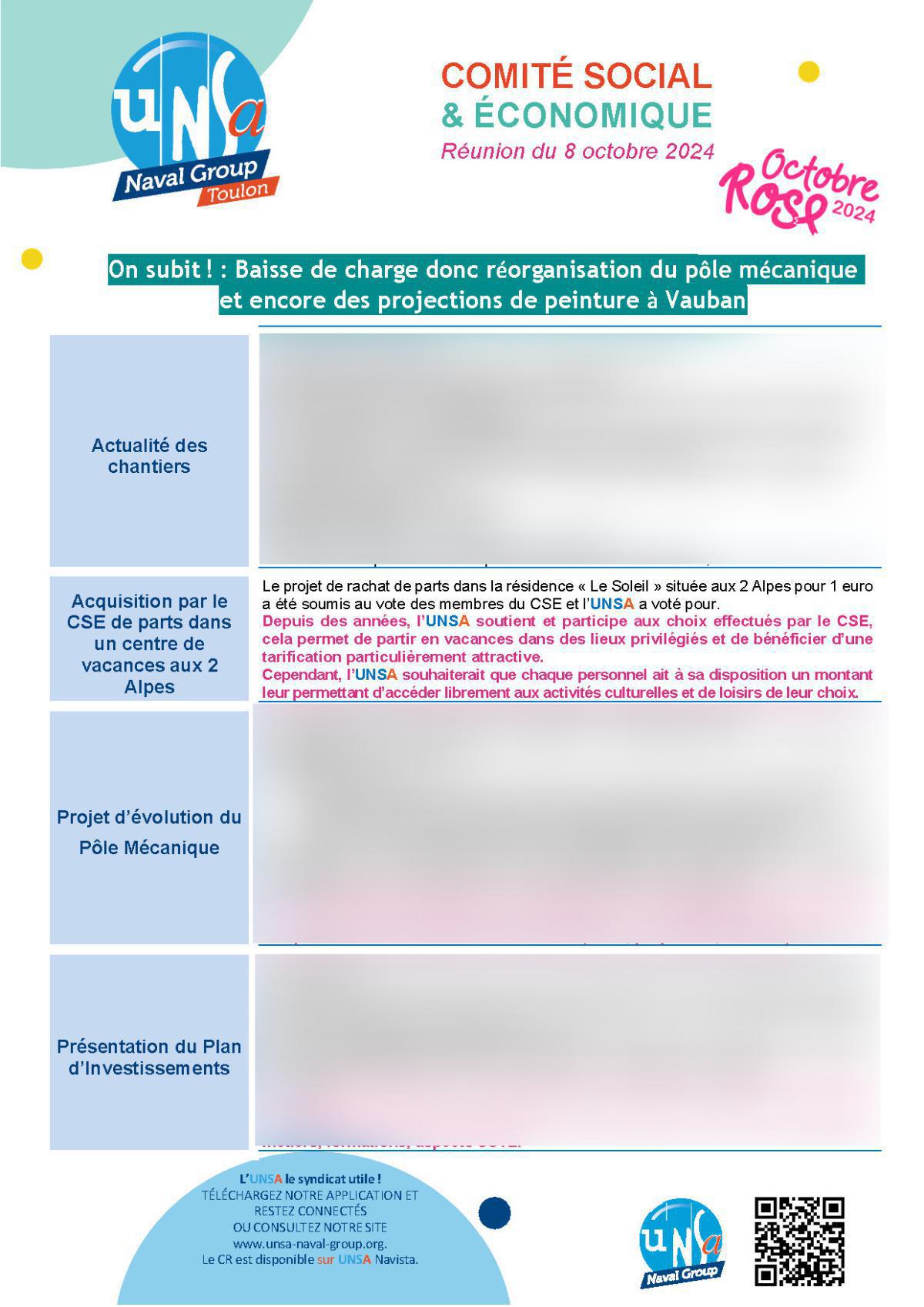 CSE de Toulon - Réunion du 8 octobre 2024 - Compte-rendu CSE de Toulon - Réunion du 8 octobre 2024 - Compte-rendu