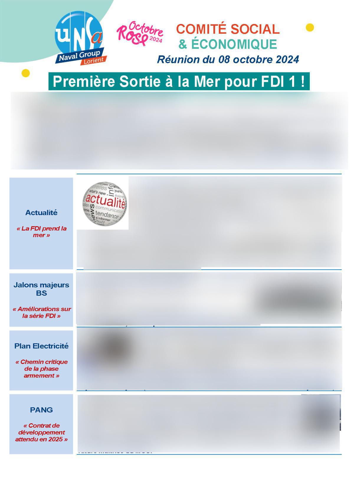 CSE de Lorient - Réunion du 8 octobre 2024 - Compte rendu CSE de Lorient - Réunion du 8 octobre 2024 - Compte rendu