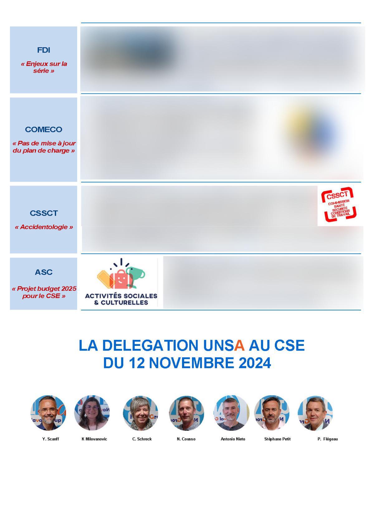 CSE de Lorient - Réunion du 12 novembre 2024 - Compte rendu