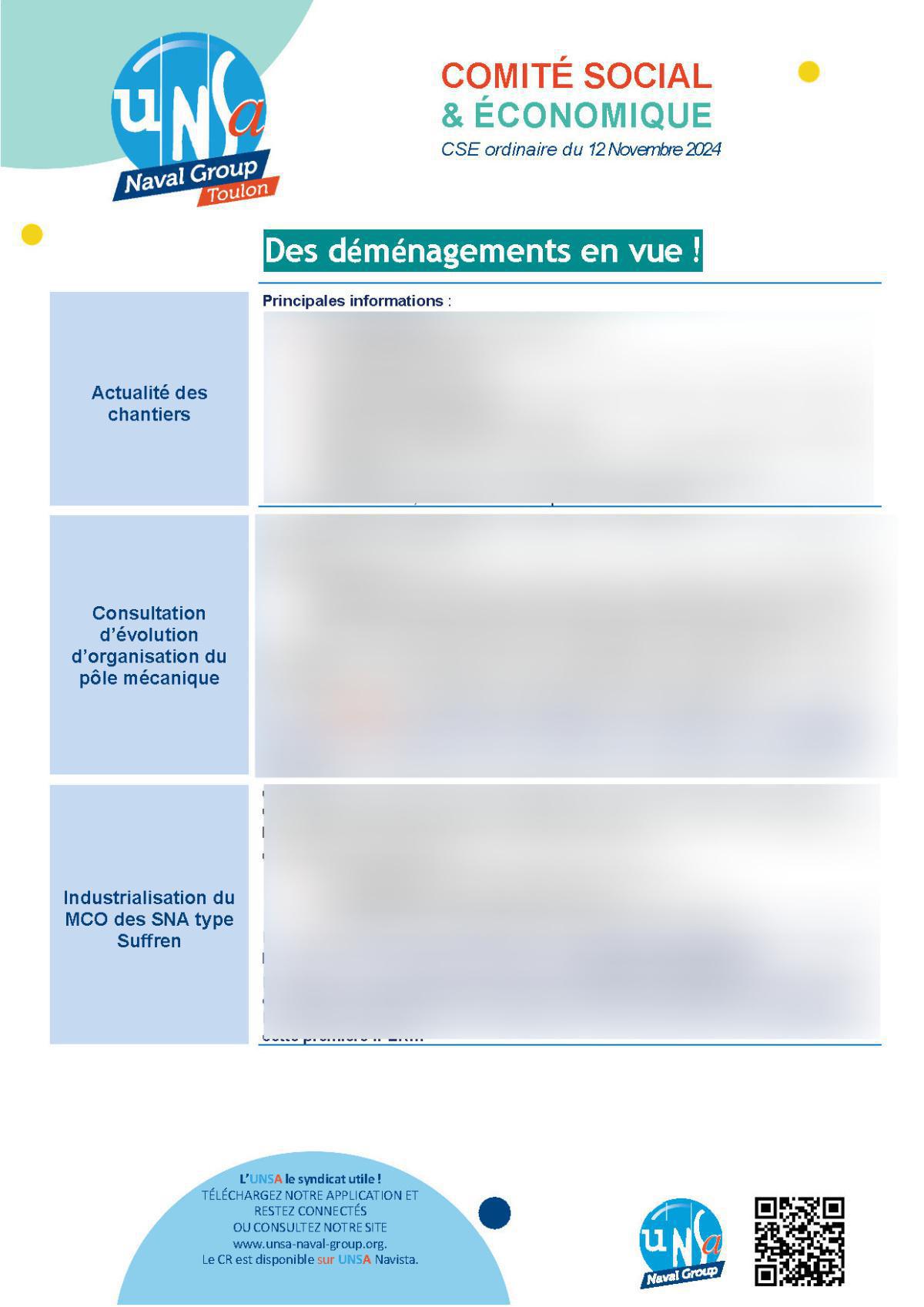 CSE de Toulon - Réunion du 12 novembre 2024 - Compte-rendu CSE de Toulon - Réunion du 12 novembre 2024 - Compte-rendu