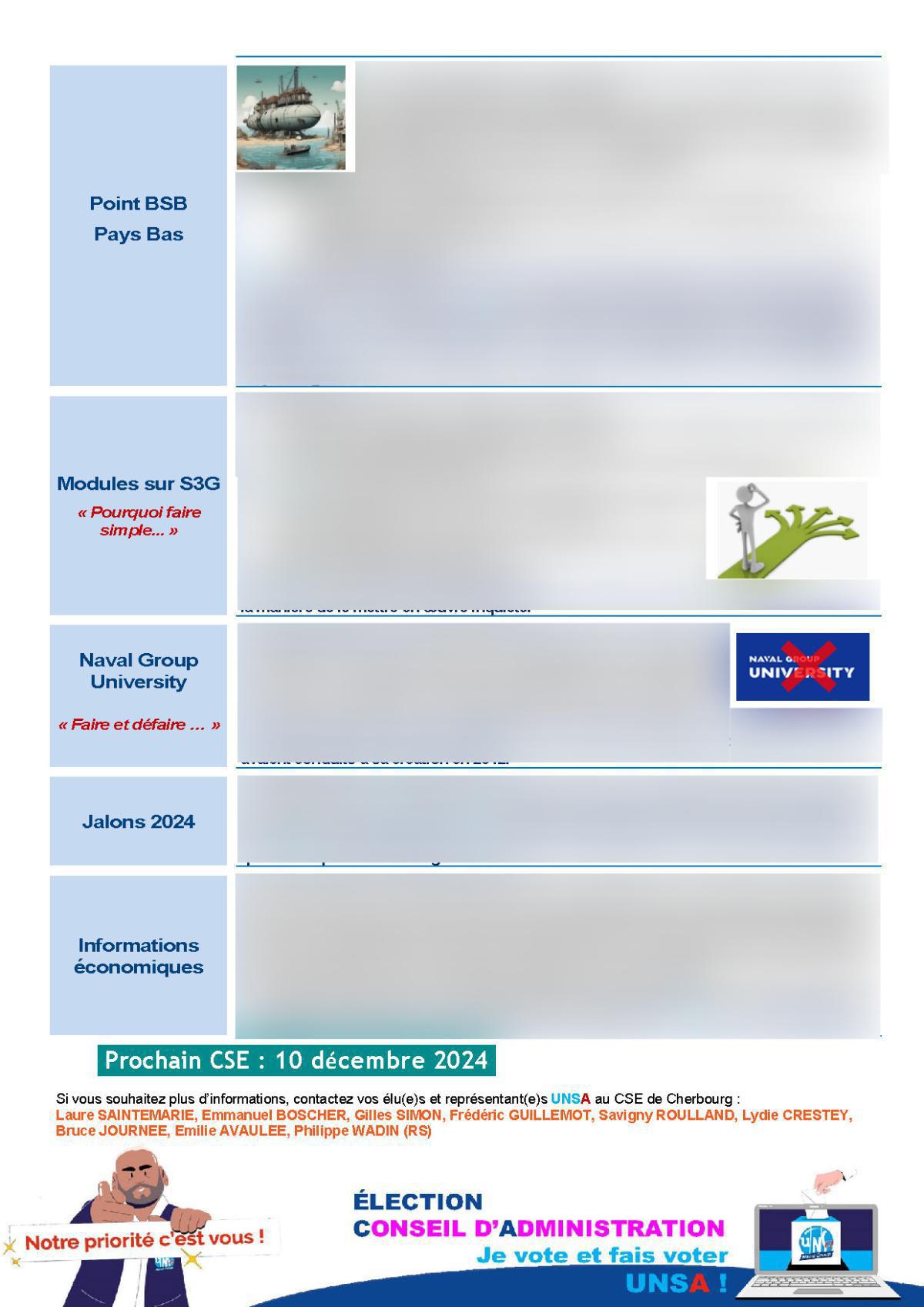 CSE de Cherbourg - Réunion du 15 novembre 2024 - Compte rendu CSE de Cherbourg - Réunion du 15 novembre 2024 - Compte rendu