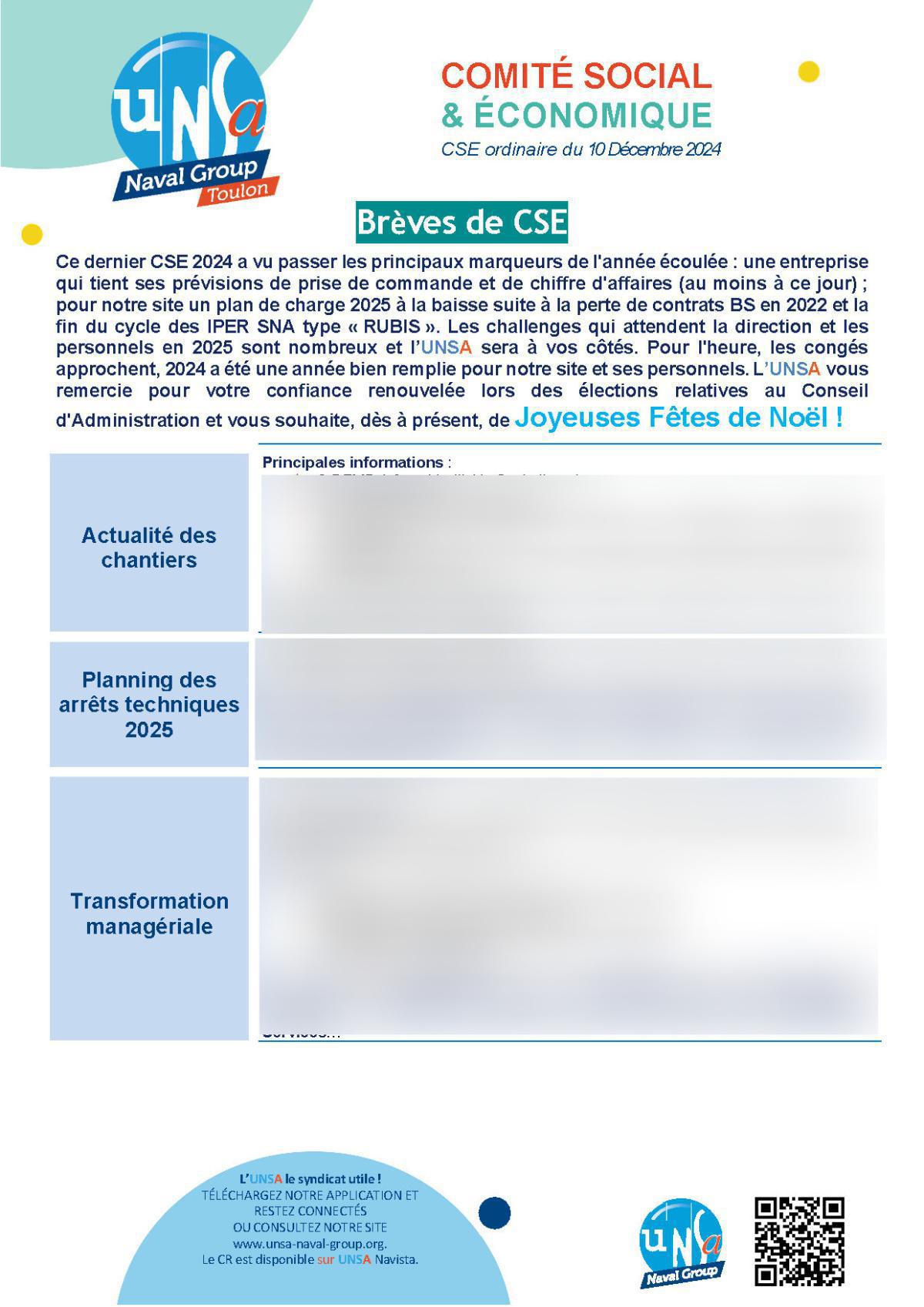 Réunion du 10 décembre 2024 - Compte-rendu Réunion du 10 décembre 2024 - Compte-rendu