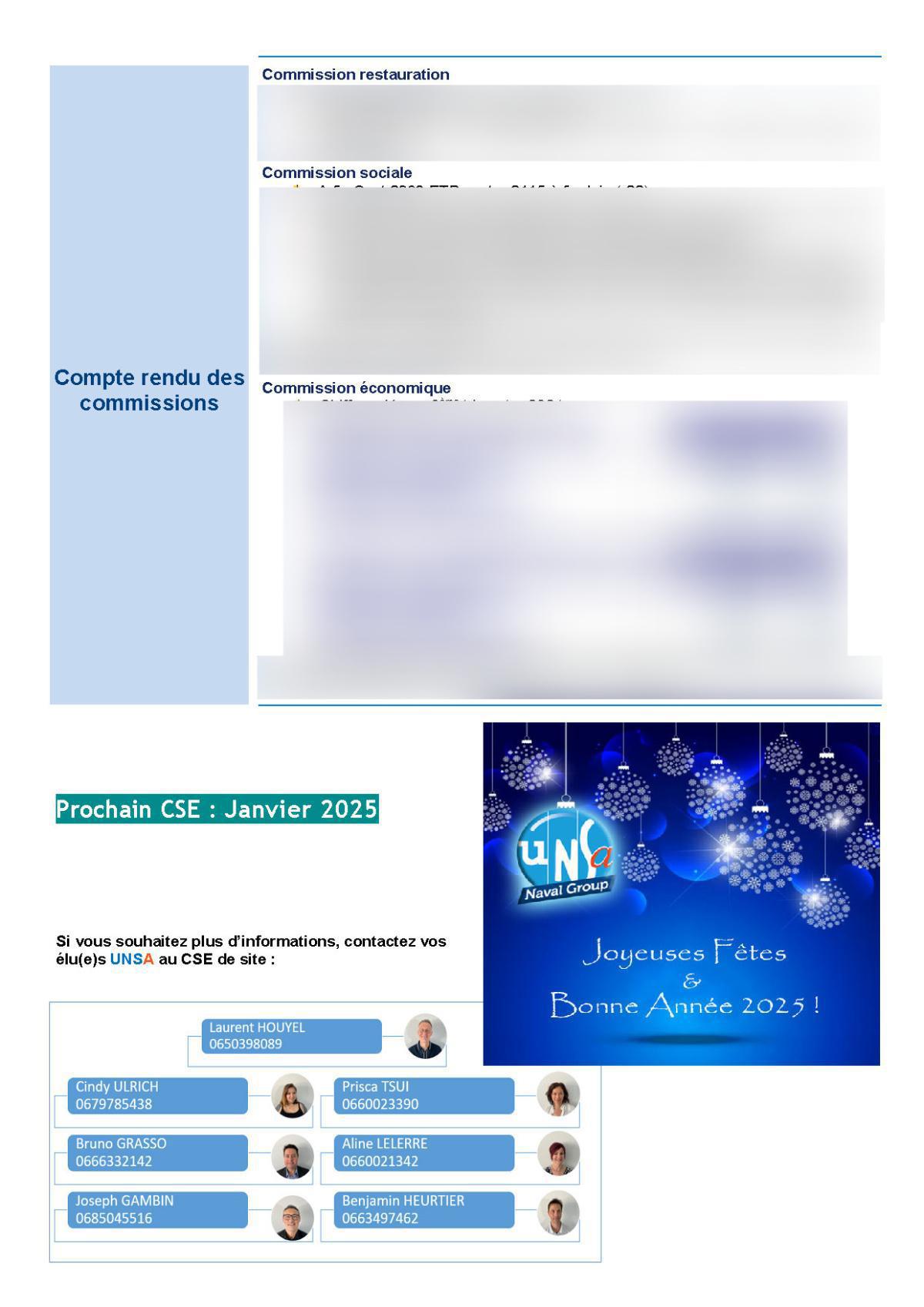Réunion du 10 décembre 2024 - Compte-rendu Réunion du 10 décembre 2024 - Compte-rendu