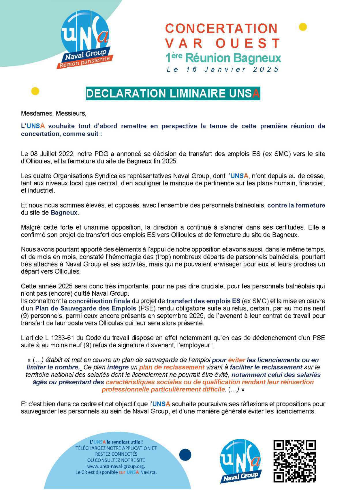 CONCERTATION VAR OUEST - Réunion du 16 janvier 2025