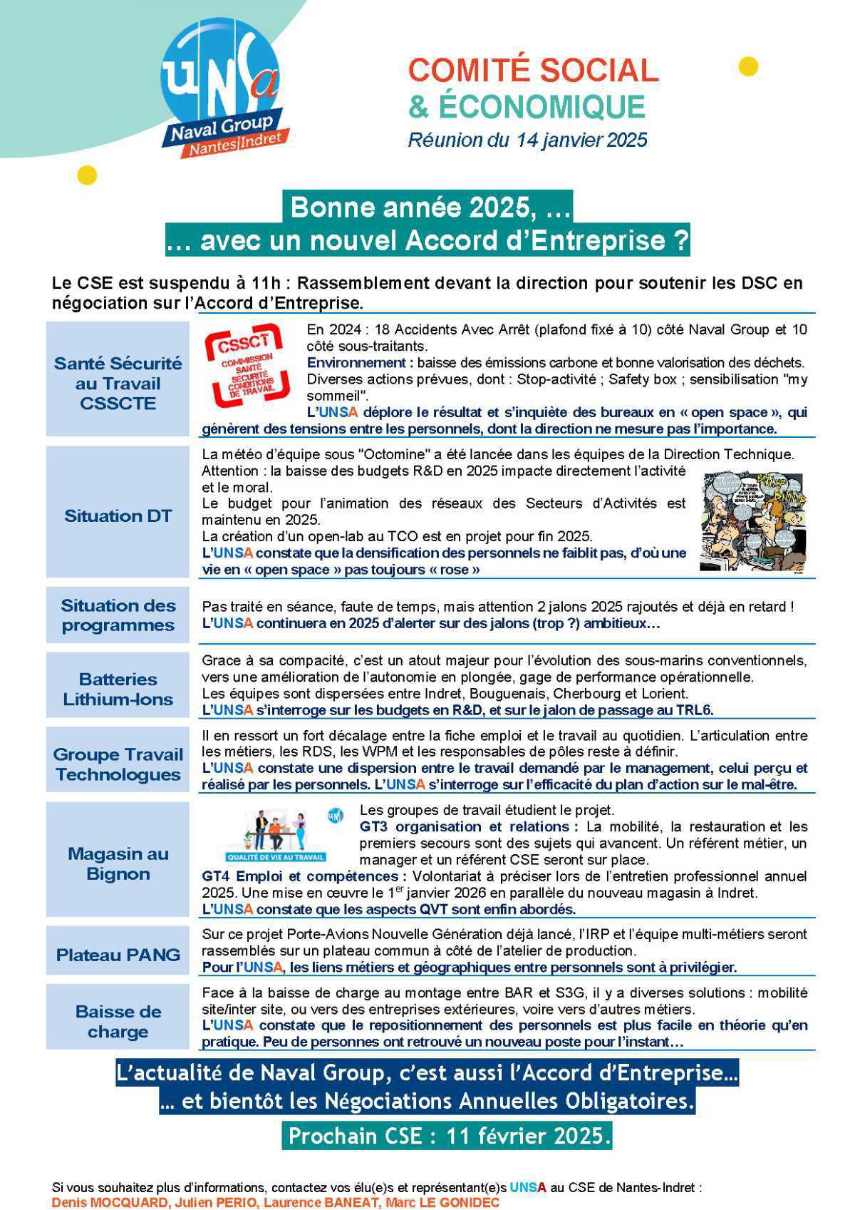  Réunion du 14 janvier 2025 - compte rendu