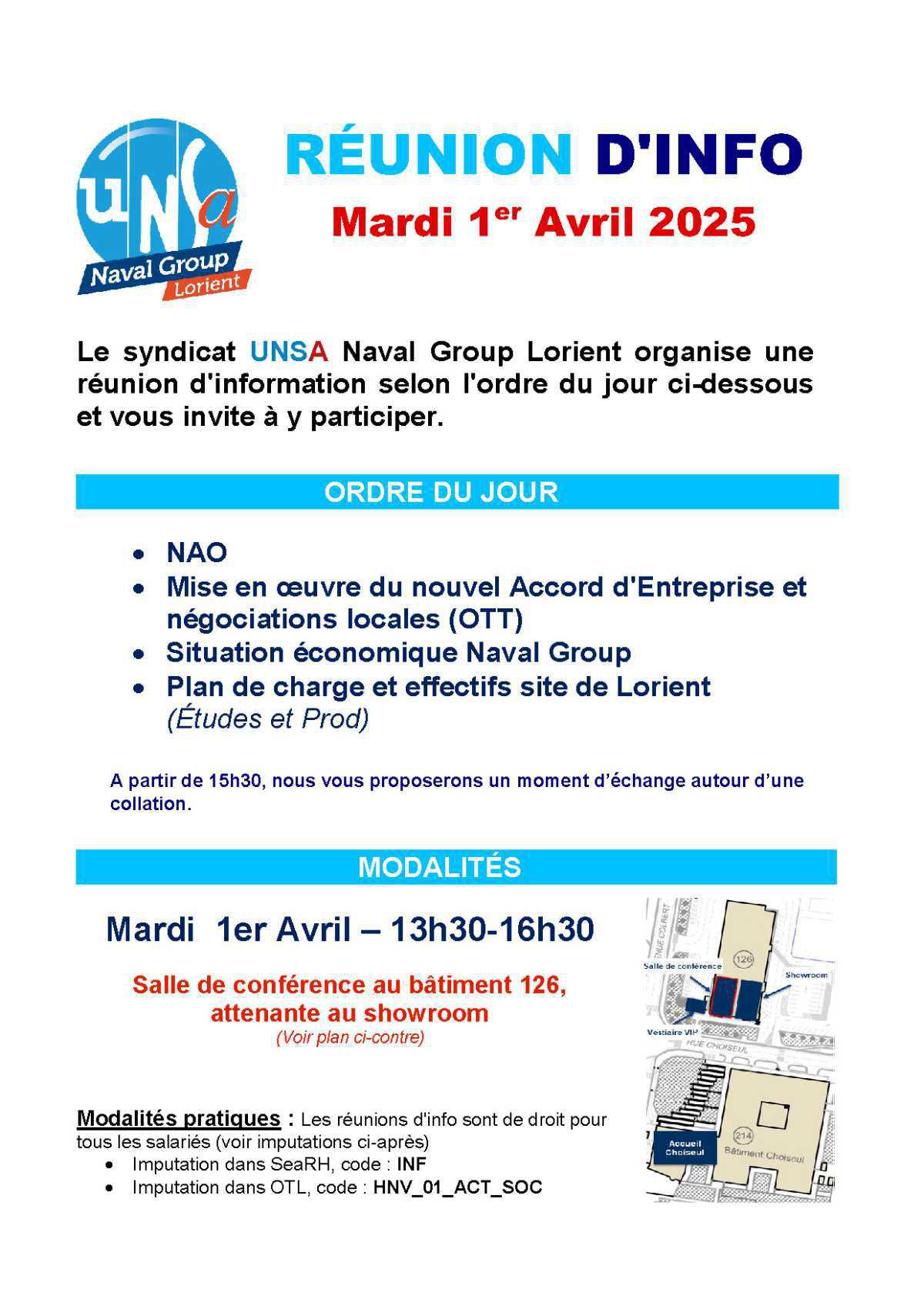 RÉUNION D’INFORMATION - Mardi 1er avril 2025 de 14H00 à 17H00 RÉUNION D’INFORMATION - Mardi 1er avril 2025 de 14H00 à 17H00
