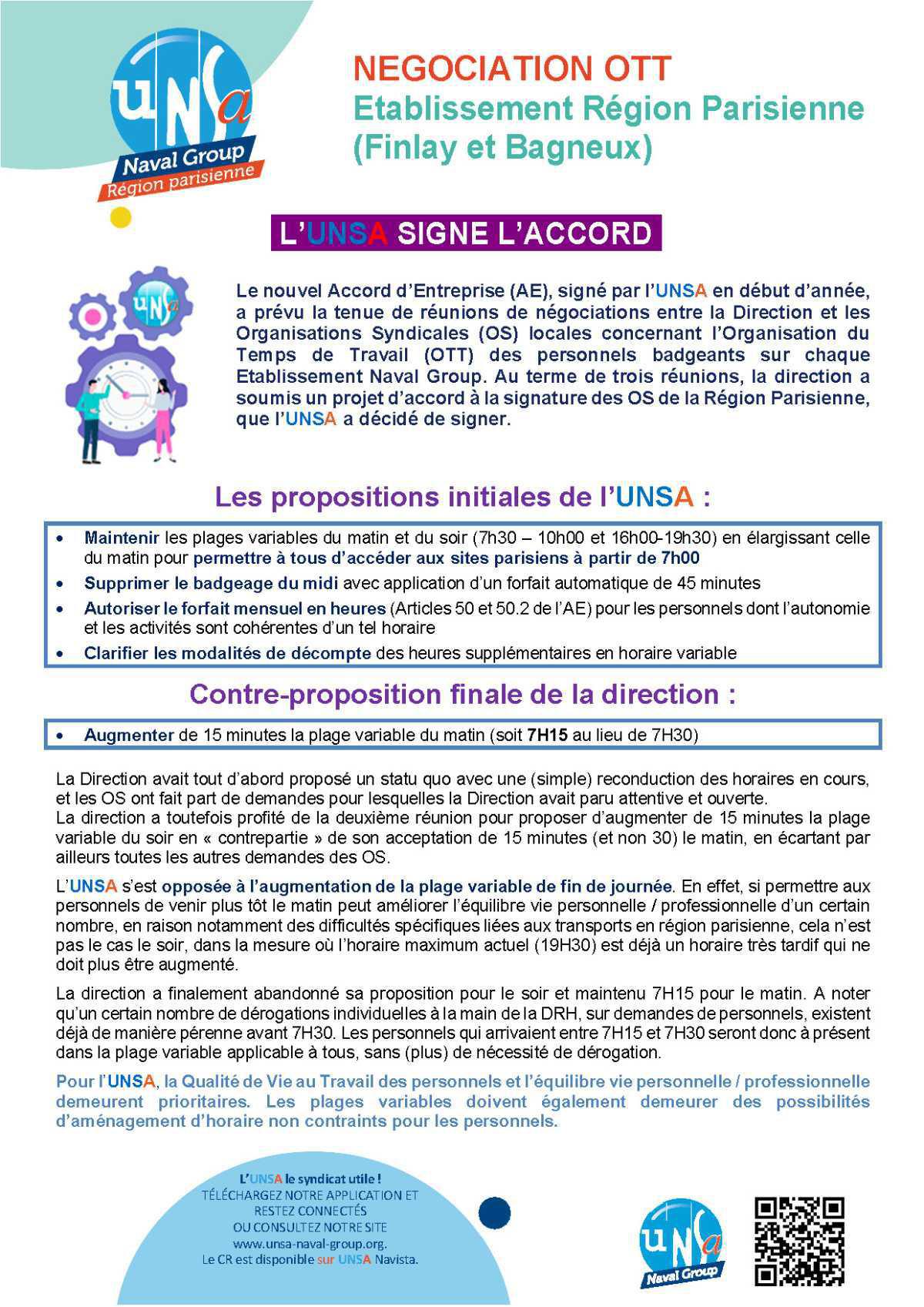 Négociation OTT - Région Parisienne