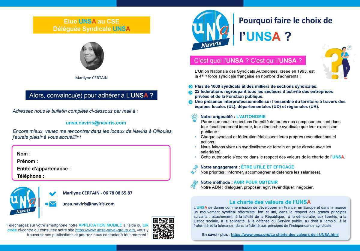 Pourquoi faire le choix de l'UNSA chez Naviris ?
