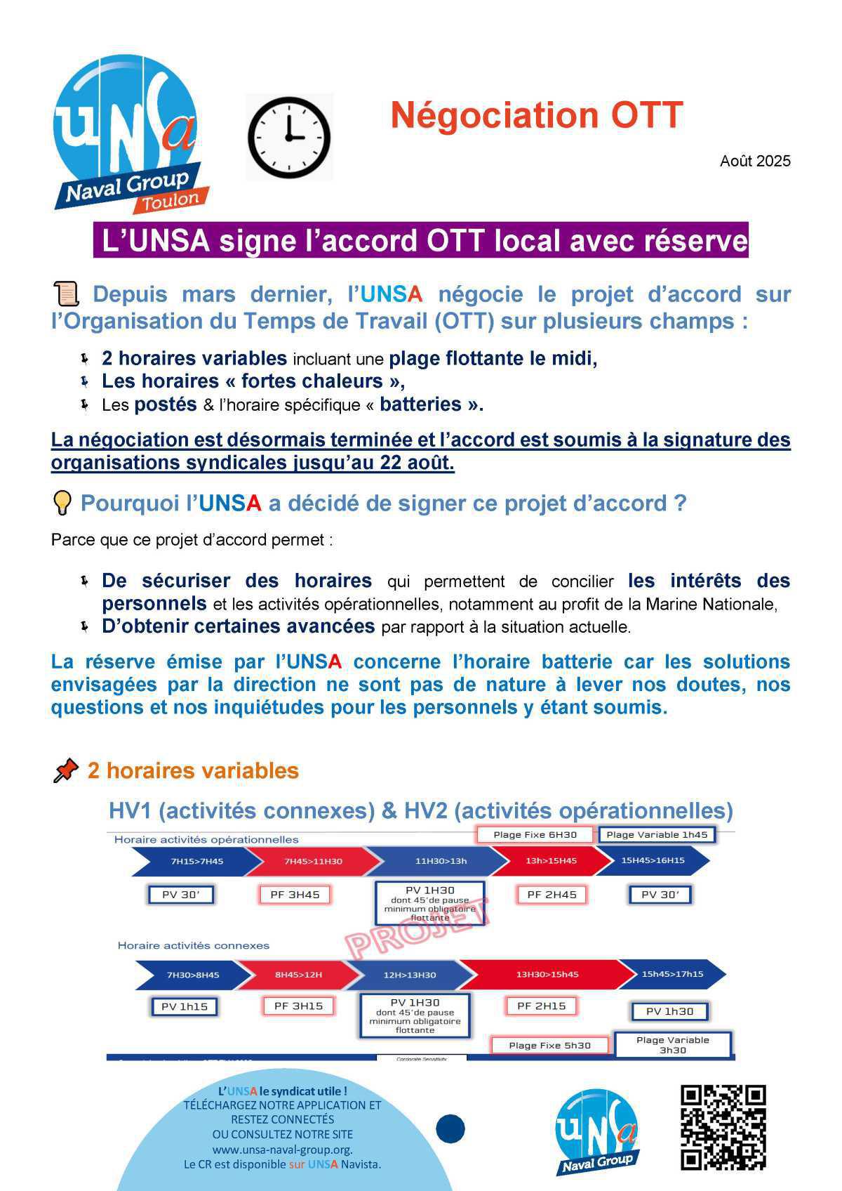 Négociation OTT - Site de Toulon - août 2025