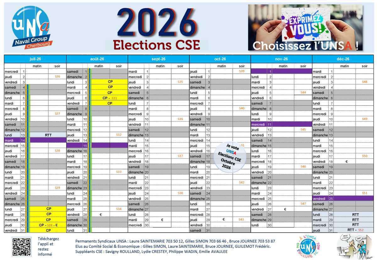 Fermetures du site en 2026