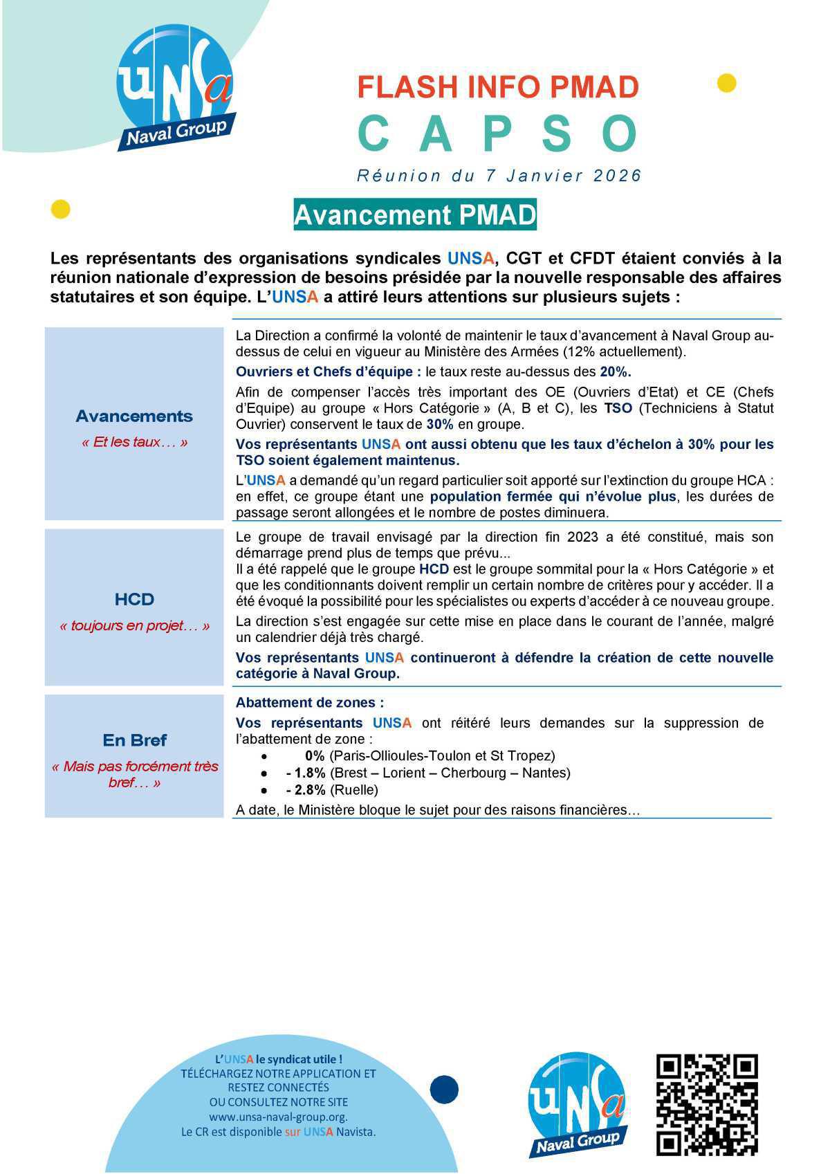 Flash Info PMAD - CAPSO du 7 janvier 2026