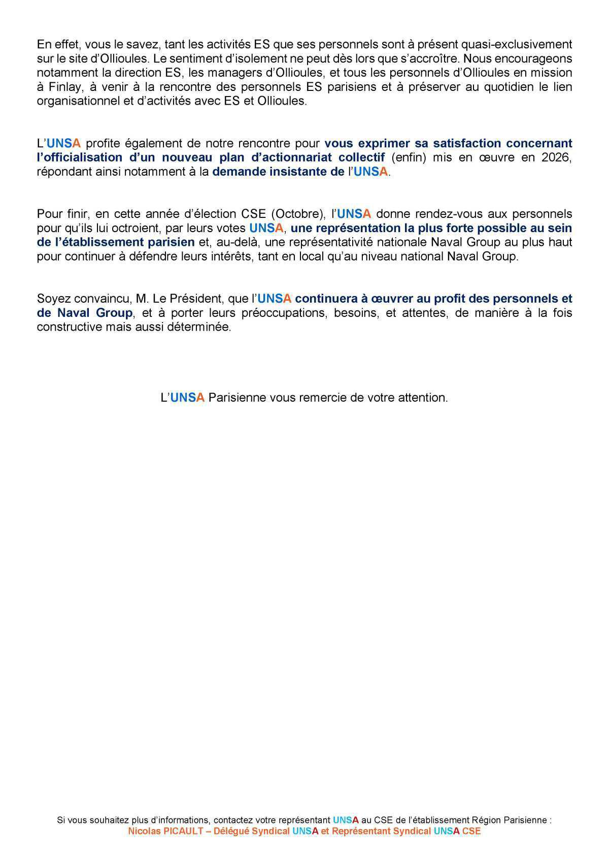 Rencontre avec le PDG - Réunion du 18 février 2026