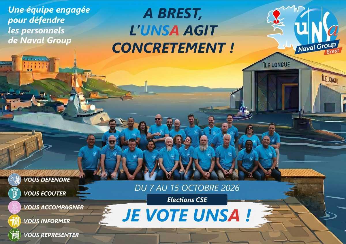 ELECTIONS CSE 2026 - A Brest, l'UNSA agit concrètement !