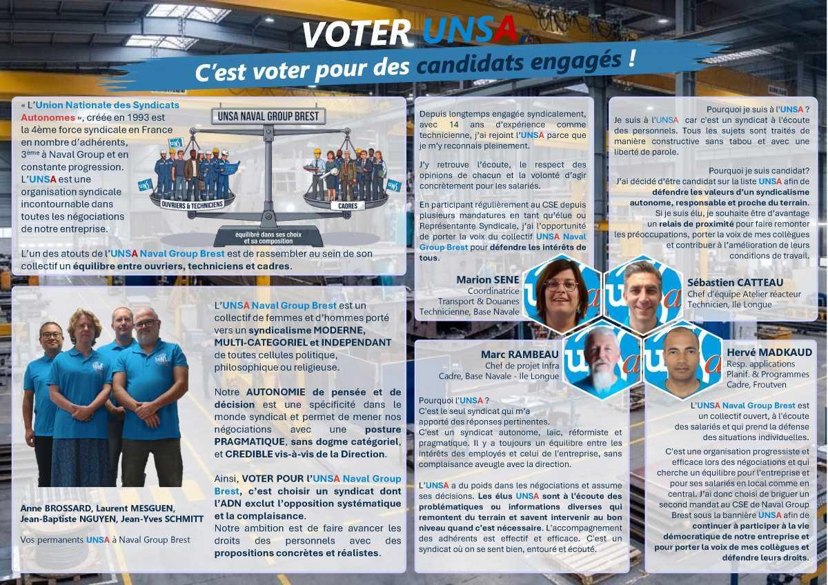 ELECTIONS CSE 2026 - A Brest, l'UNSA agit concrètement !