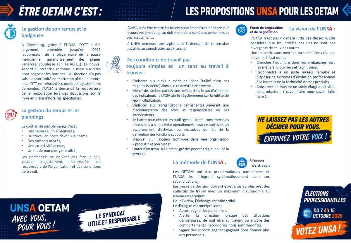ELECTIONS CSE 2026 - A Cherbourg, des femmes et des hommes engagés - Spécial OETAM