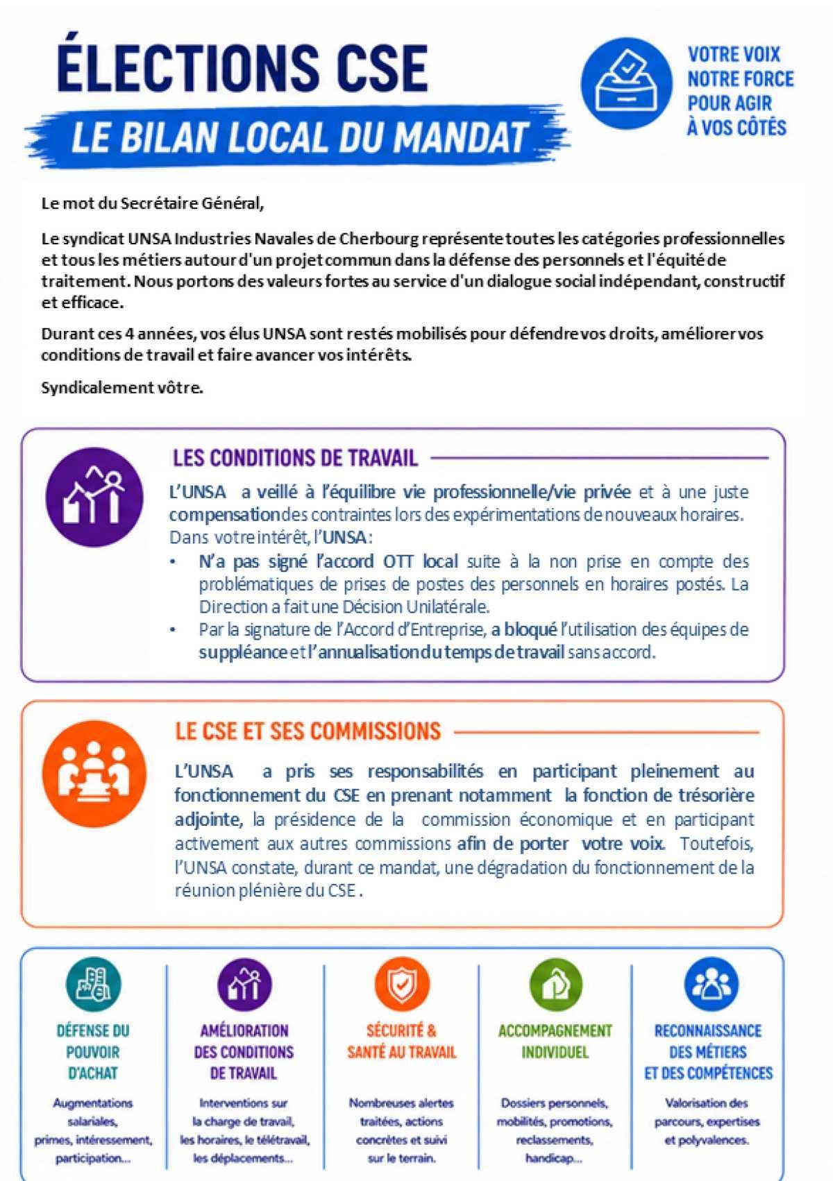 ELECTIONS CSE 2026 - A Cherbourg, l'UNSA agit concrétement !