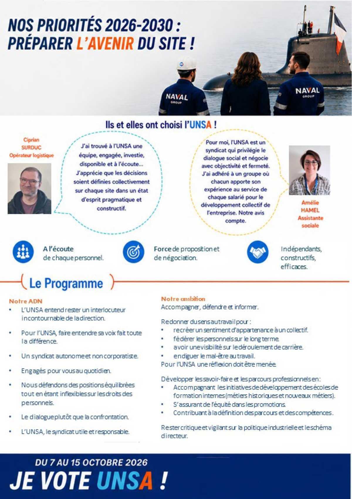 ELECTIONS CSE 2026 - A Cherbourg, l'UNSA agit concrétement !