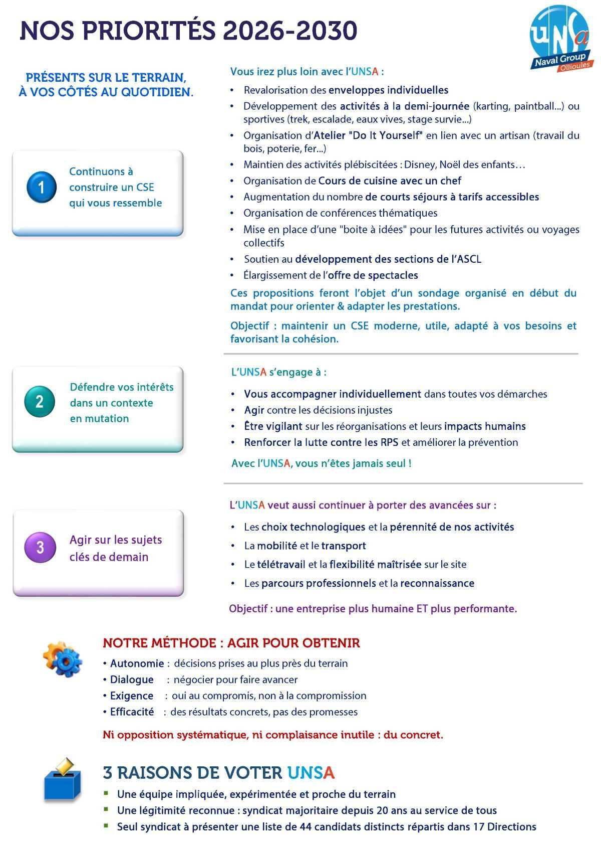 ELECTIONS CSE 2026 - A Ollioules, je vote UNSA !