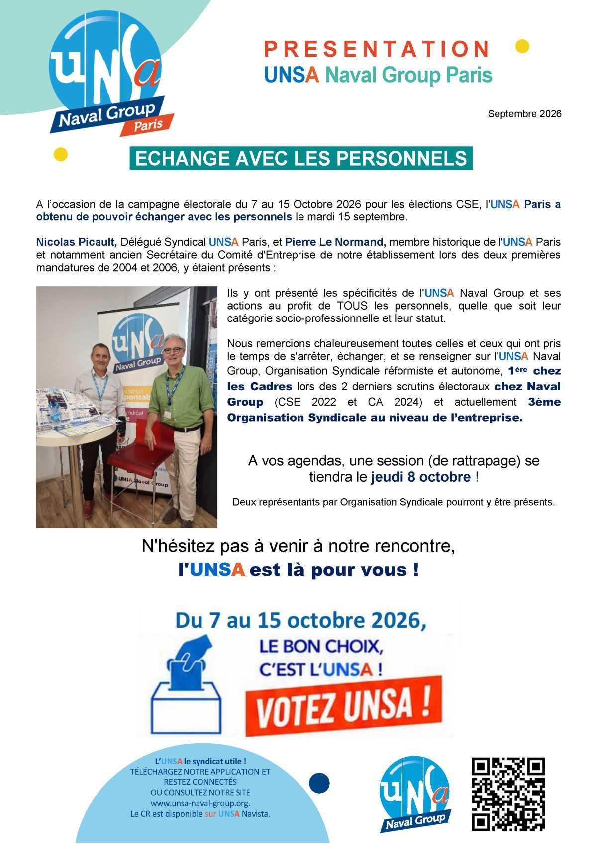 PRESENTATION de l'UNSA Naval Group Paris