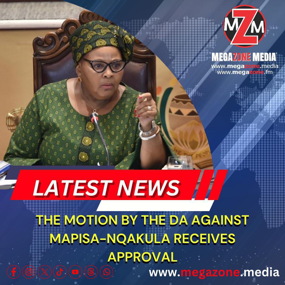 The motion by the DA against Mapisa-Nqakula receives approval. The motion by the DA against Mapisa-Nqakula receives approval.