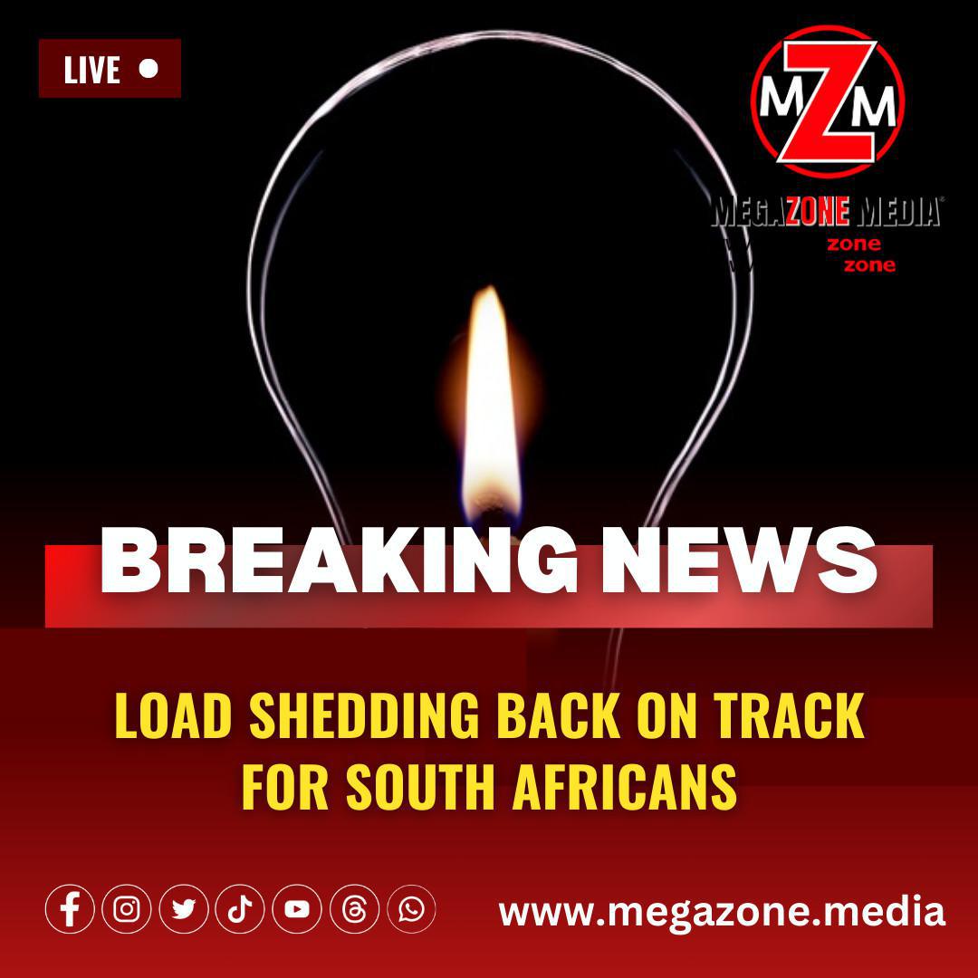 Load shedding back on track for South Africans