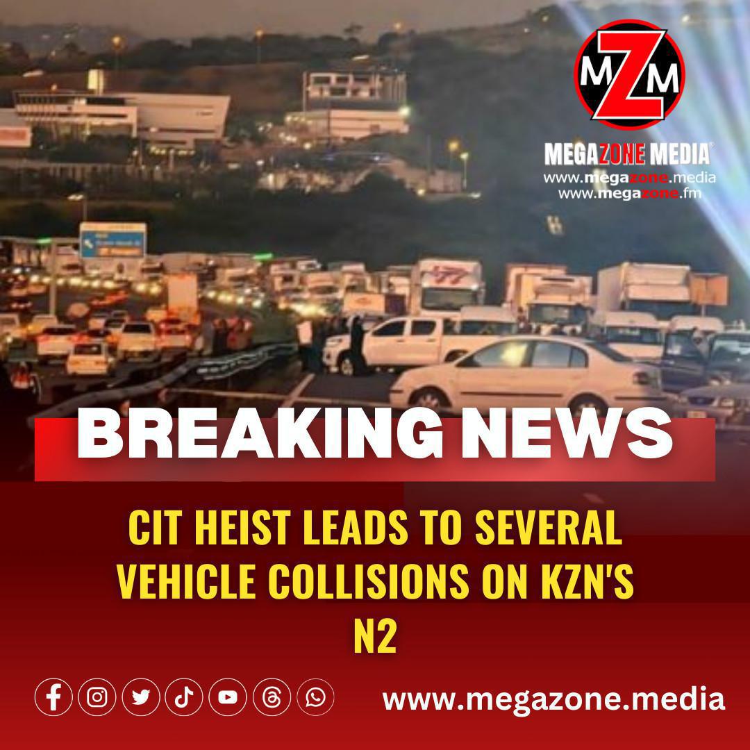 CIT heist leads to several vehicle collisions on KZN's N2. CIT heist leads to several vehicle collisions on KZN's N2.