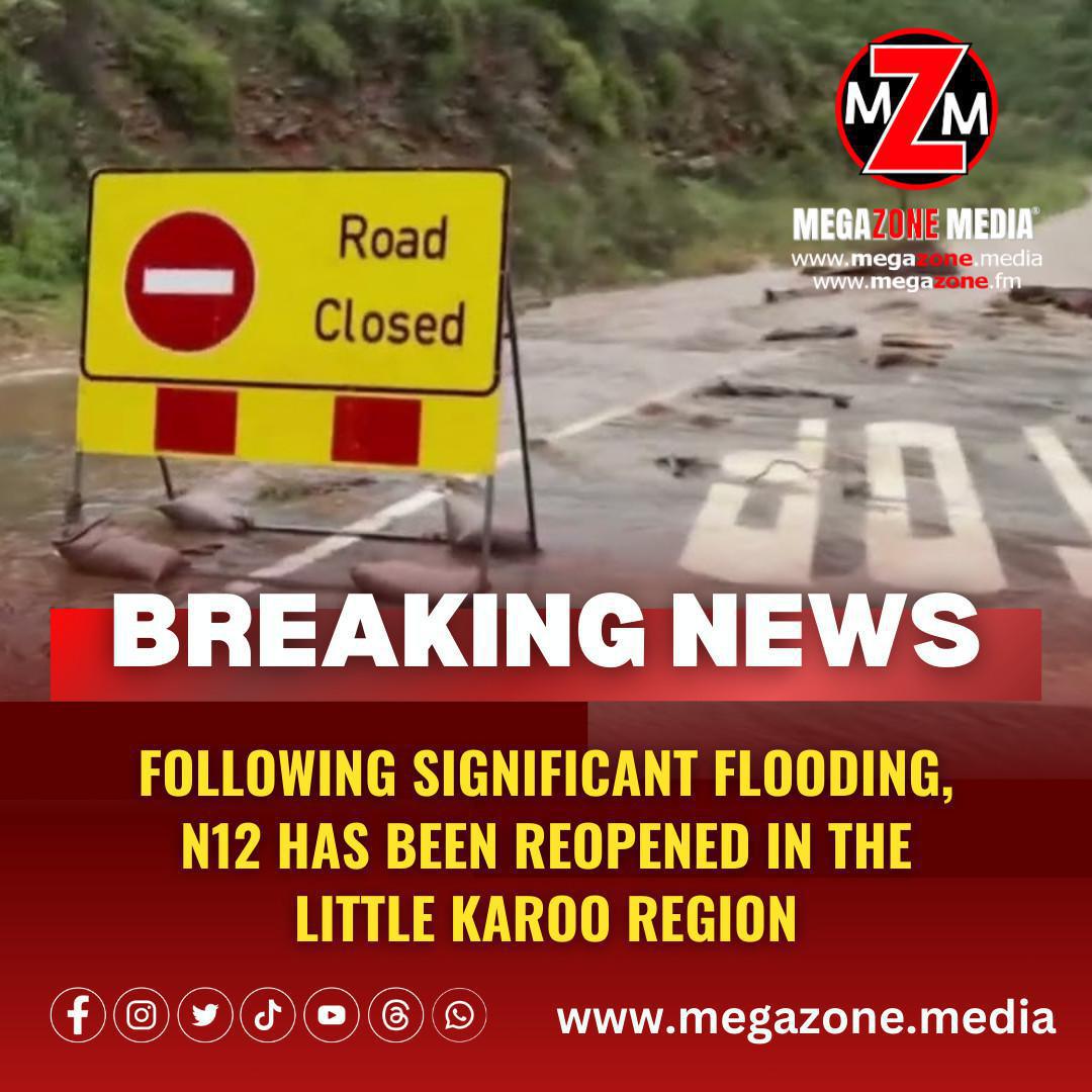 Following significant flooding, N12 has been reopened in the Little Karoo region. Following significant flooding, N12 has been reopened in the Little Karoo region.