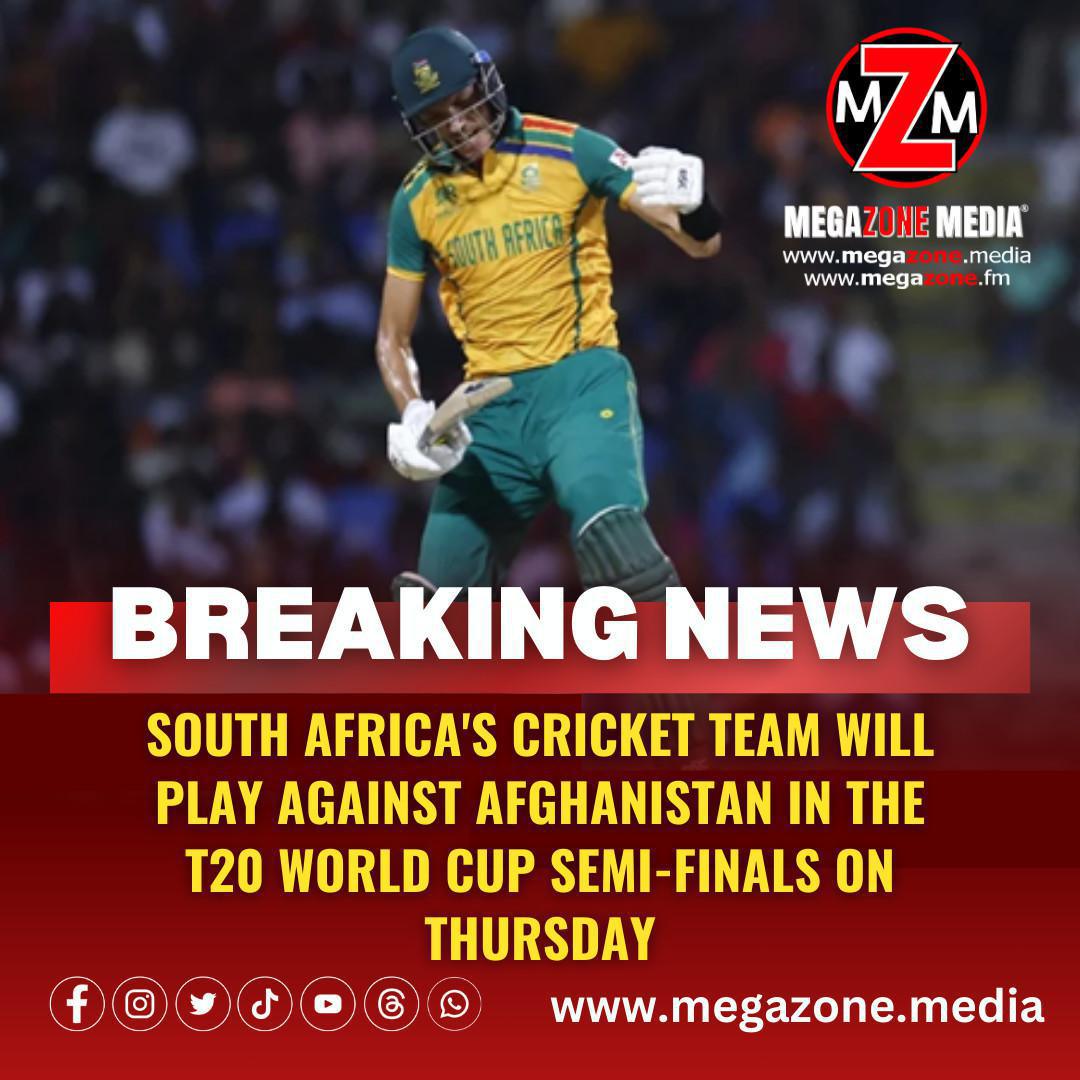 South Africa's cricket team will play against Afghanistan in the T20 World Cup semi-finals on Thursday. South Africa's cricket team will play against Afghanistan in the T20 World Cup semi-finals on Thursday.