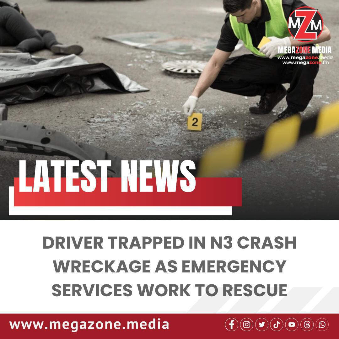 Driver Trapped in N3 Crash Wreckage as Emergency Services Work to Rescue Driver Trapped in N3 Crash Wreckage as Emergency Services Work to Rescue