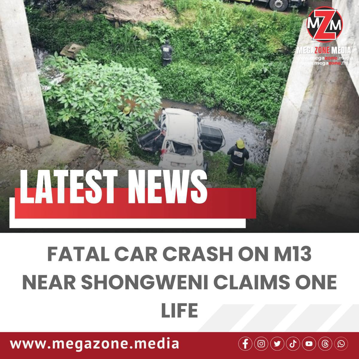 Fatal Car Crash on M13 Near Shongweni Claims One Life Fatal Car Crash on M13 Near Shongweni Claims One Life