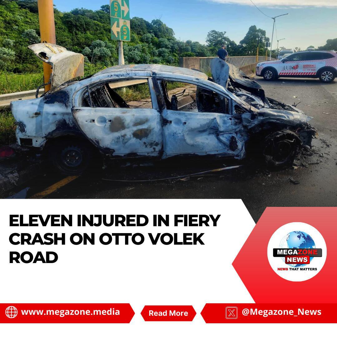 Eleven Injured in Fiery Crash on Otto Volek Road