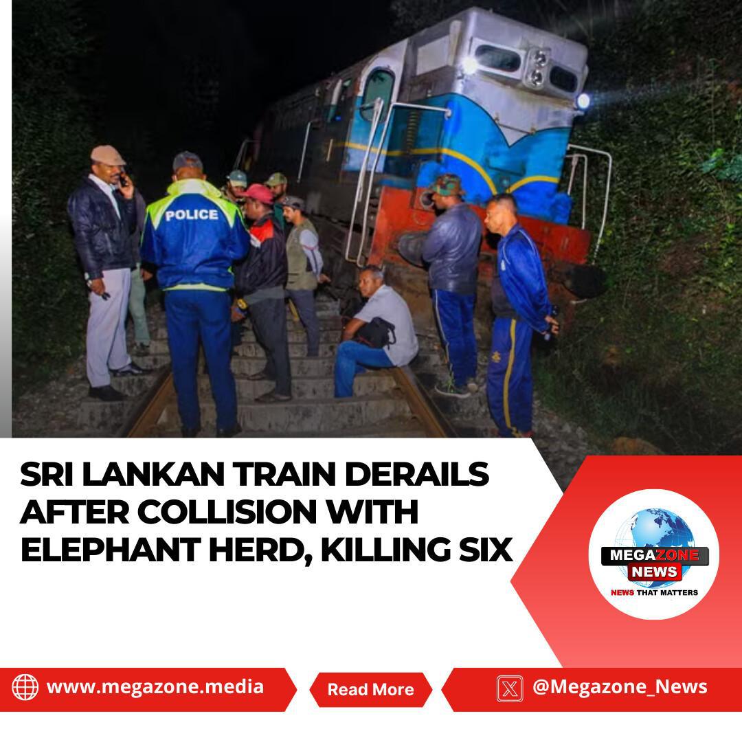 Sri Lankan Train Derails After Collision with Elephant Herd, Killing Six