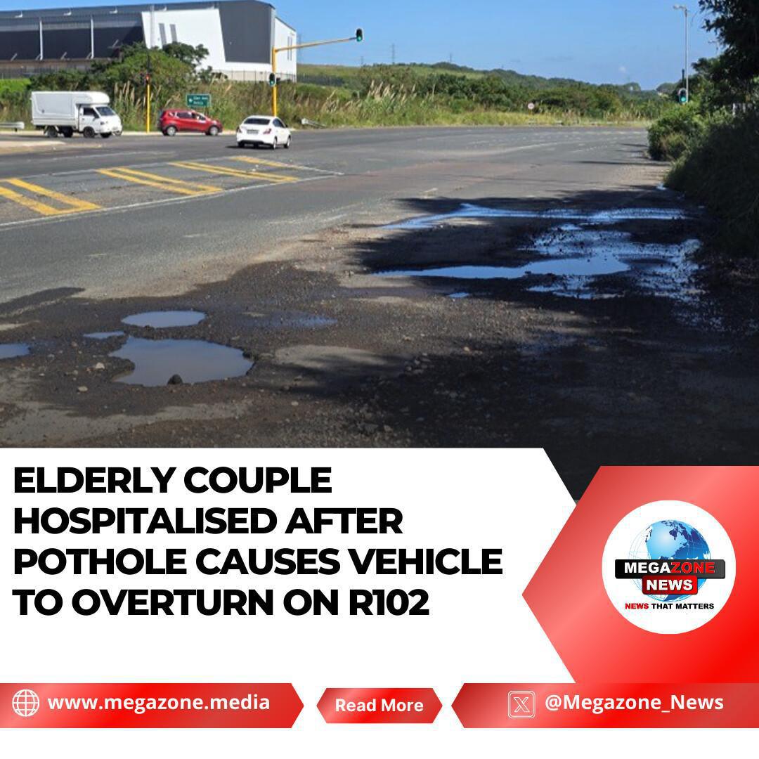 Elderly Couple Hospitalised After Pothole Causes Vehicle to Overturn on R102