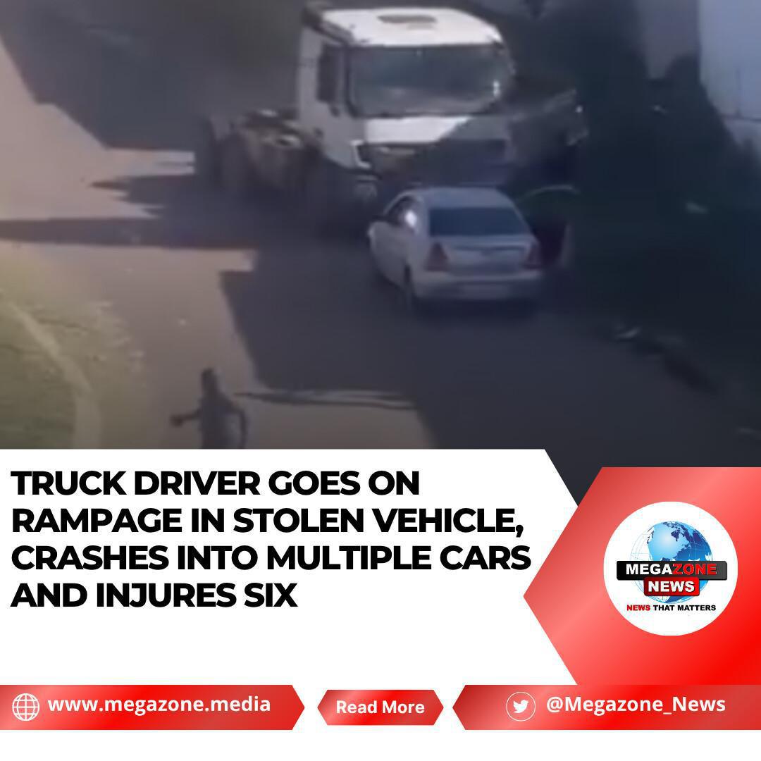 Truck Driver Goes on Rampage in Stolen Vehicle, Crashes into Multiple Cars and Injures Six