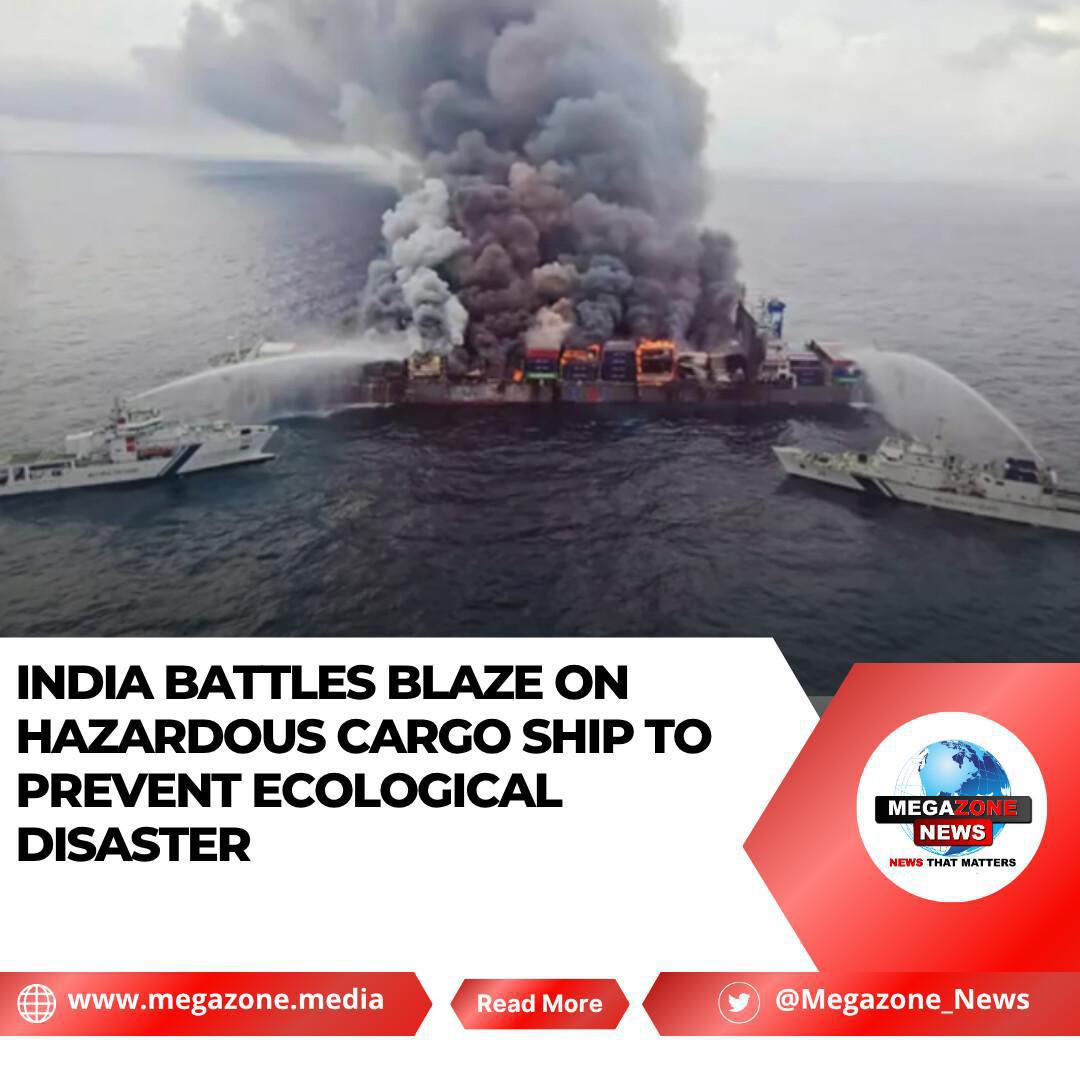 India Battles Blaze on Hazardous Cargo Ship to Prevent Ecological Disaster