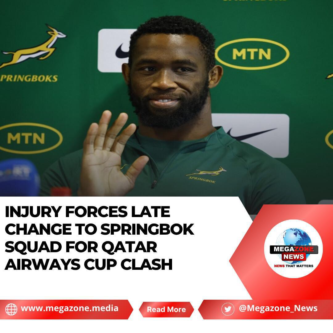 Injury Forces Late Change to Springbok Squad for Qatar Airways Cup Clash