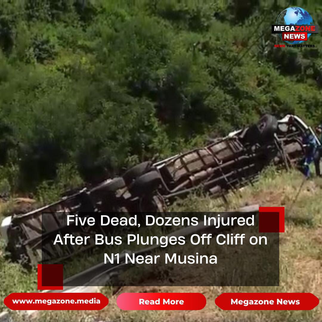 Five Dead, Dozens Injured After Bus Plunges Off Cliff on N1 Near Musina Five Dead, Dozens Injured After Bus Plunges Off Cliff on N1 Near Musina