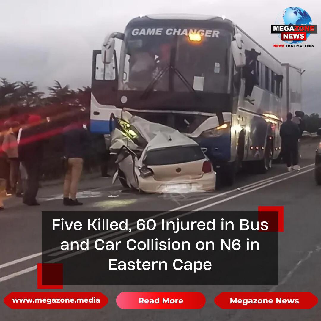 Five Killed, 60 Injured in Bus and Car Collision on N6 in Eastern Cape Five Killed, 60 Injured in Bus and Car Collision on N6 in Eastern Cape