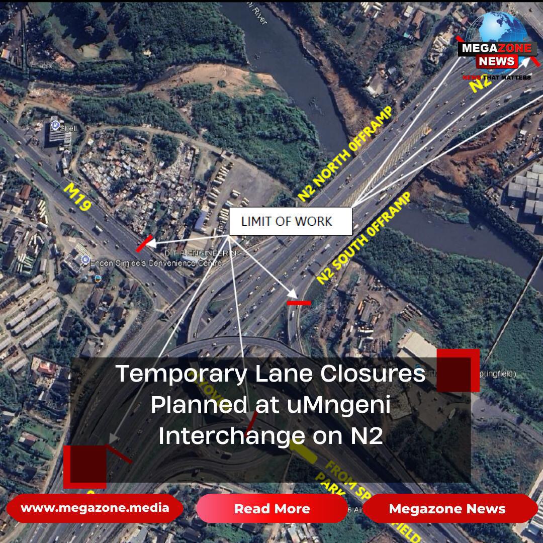 Temporary Lane Closures Planned at uMngeni Interchange on N2