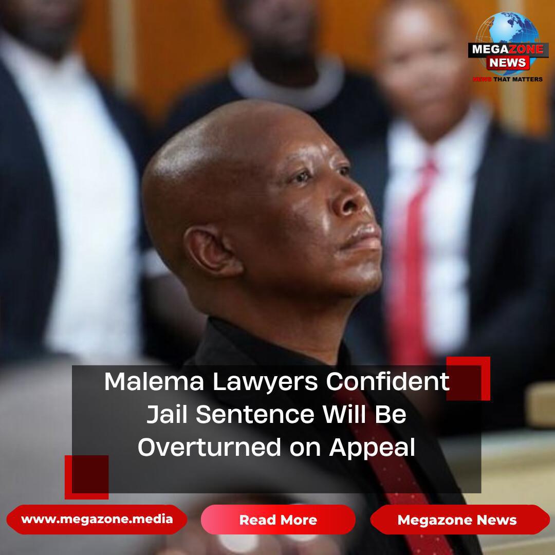 Malema Lawyers Confident Jail Sentence Will Be Overturned on Appeal