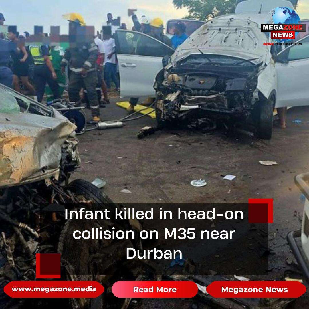 Infant killed in head-on collision on M35 near Durban Infant killed in head-on collision on M35 near Durban